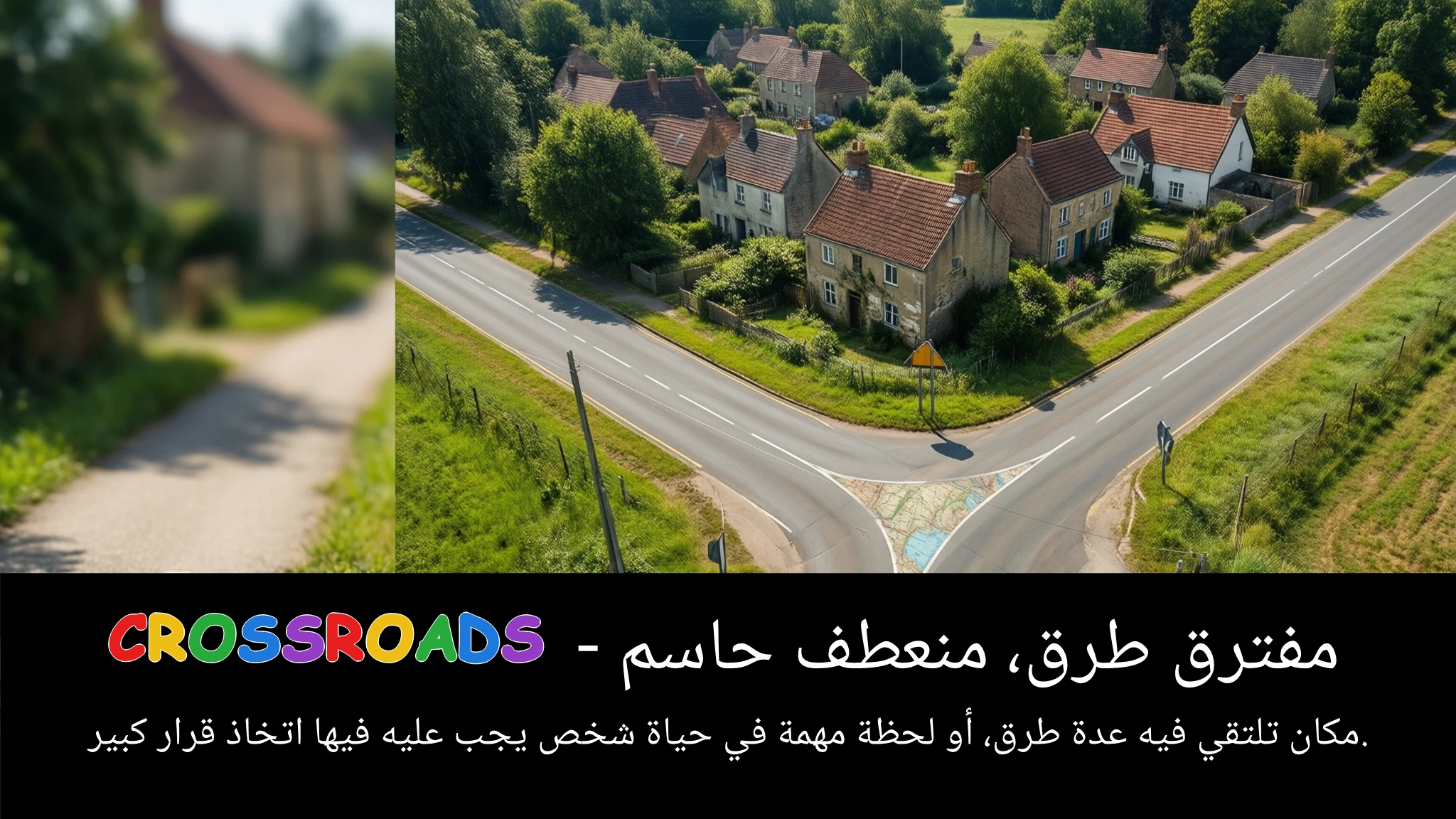 Arabic Illustration for crossroads